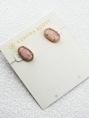 Kendra Scott Rose Quartz Stud Earrings